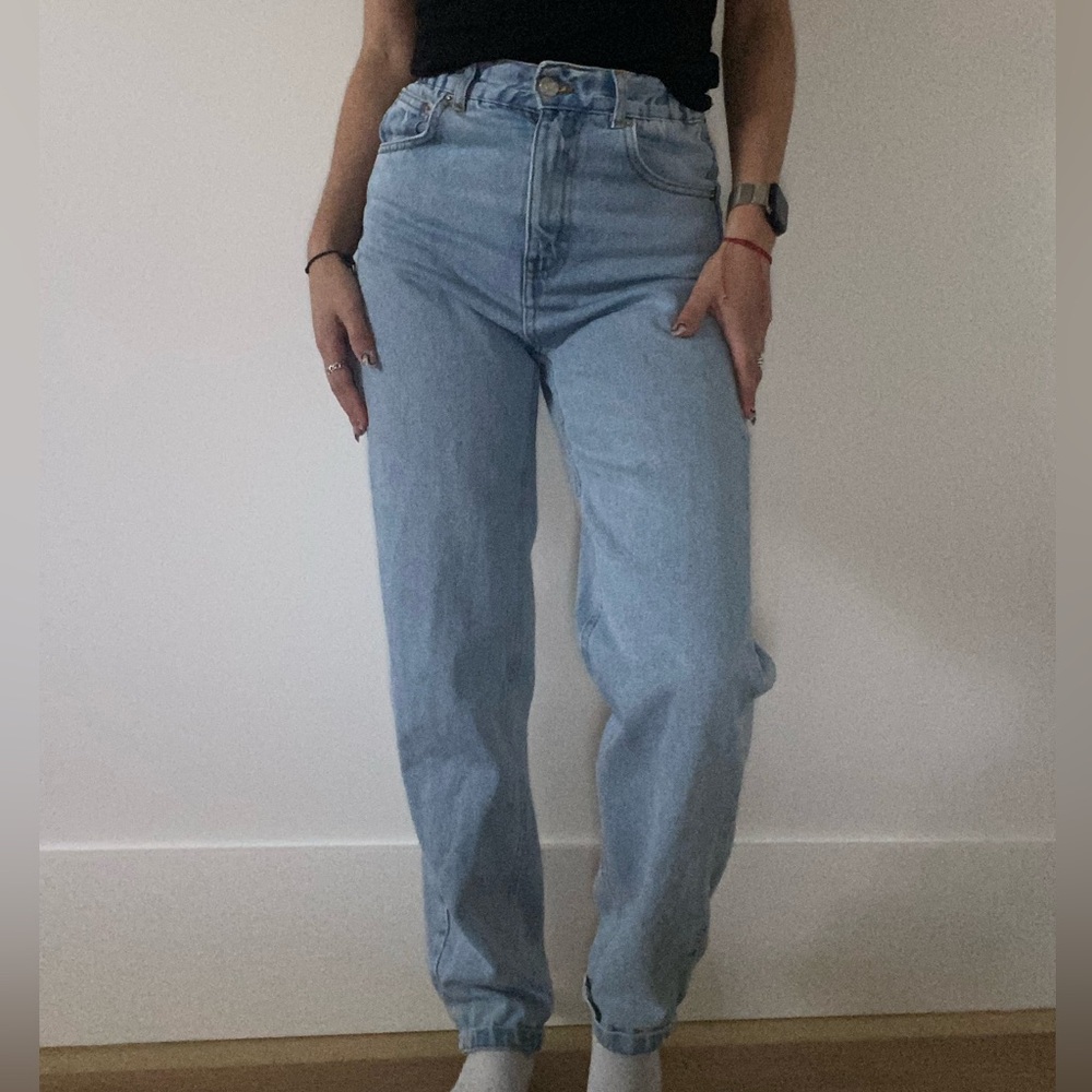 High waisted mom jeans